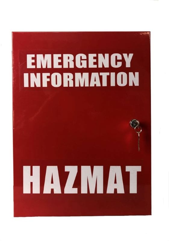emergency information hazmat cabinet
