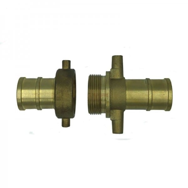 38mm BSP fire hose brass coupling set