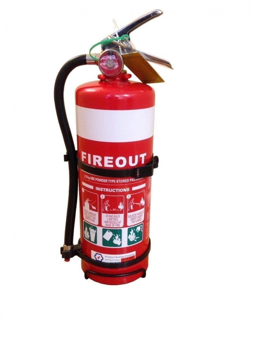 Fire Extinguisher 2.5kg DCPABE Fireout 4A40BE AWFS