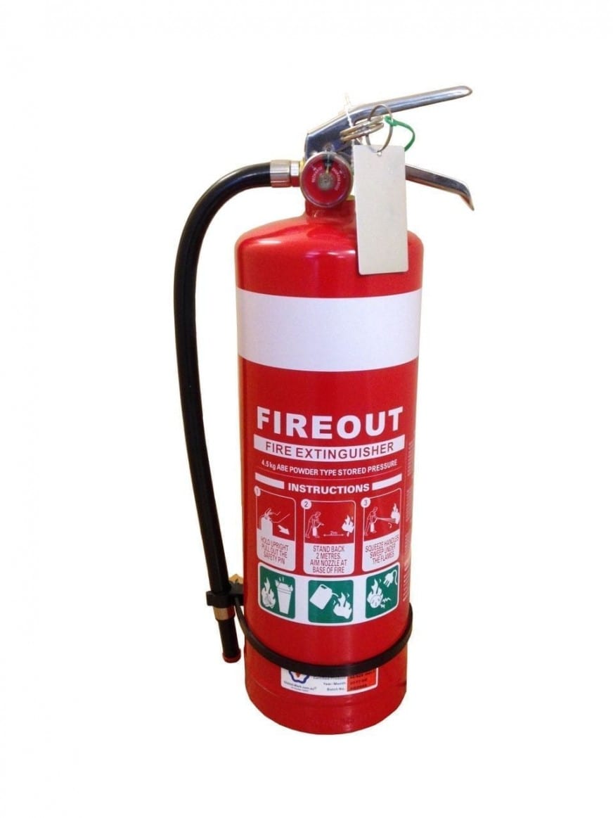 Fire Extinguisher 4.5kg DCPABE Fireout 6A80BE AWFS