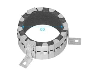 Fire Collar Unicollar Roll 2250mm x 150 x 15mm Segments