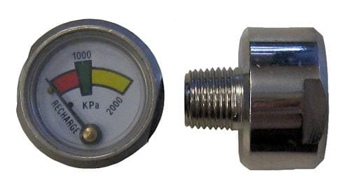 Gauge 1000 kPa Ebur Style Chrome Plated Brass Small 20mm Face
