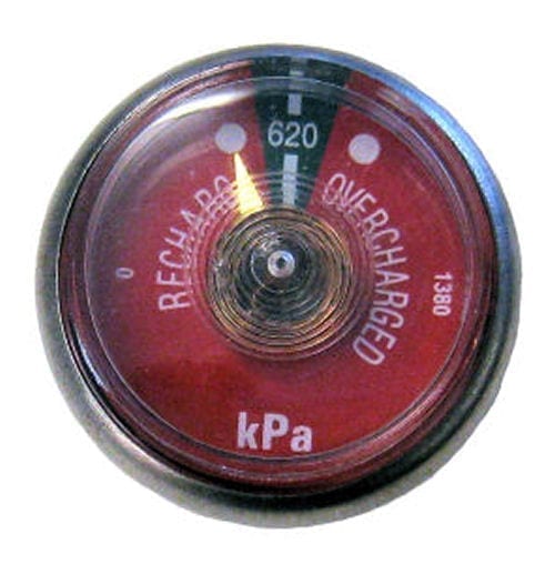 Gauge 620 kPa Air Water 37mm Face