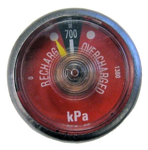 Gauge 700 kPa Air Water Air foam A Range 37mm Face