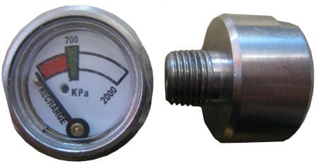 Gauge 700 kPa Ebur Style Stainless Steel Small 20mm Face