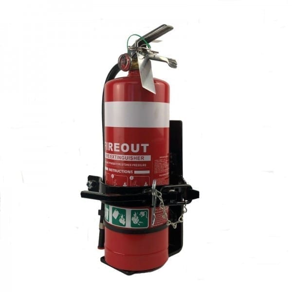 heavy duty fire extinguisher vehicle bracket