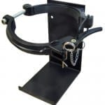 Heavy Duty Vehicle Extinguisher Bracket 4.5kg Cannon Style Cast Alloy Arms Black