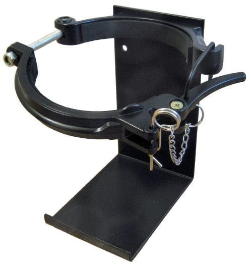 Heavy Duty Vehicle Extinguisher Bracket 9kg Cannon Style Cast Alloy Arms Right Opening