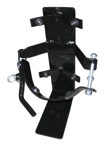 Heavy Duty Vehicle Extinguisher Bracket 9kg 155mm-180mm Ext Diameter Left Opening Black