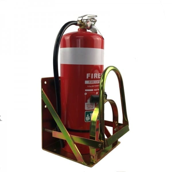heavy duty over centre fire extinguisher vehicle bracket
