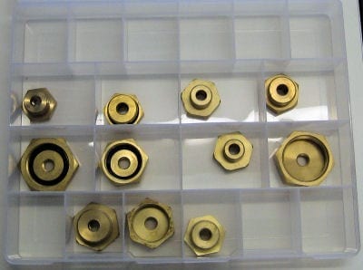 Hydro Test Adaptor Kit DCP, Air Water, Air Foam, 8 Adaptors HTA1, HTA2, HTA4-HTA7, HTA14-HTA15