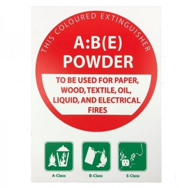 fire extinguisher id disc sign
