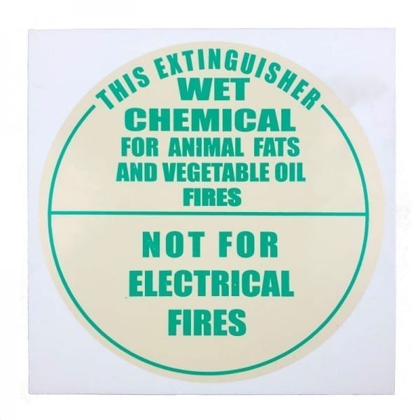 fire extinguisher id disc sign