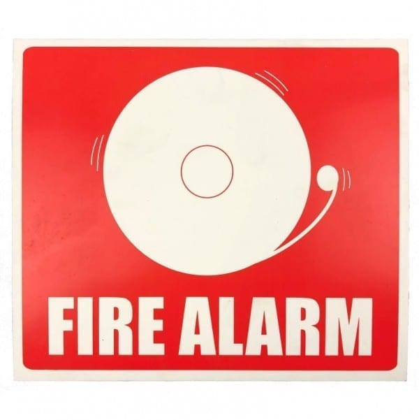 fire alarm location sign