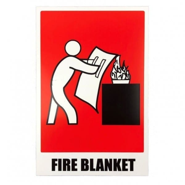 fire blanket location sign