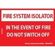 Stat-X Label 'AS5062 Fire System Isolator'