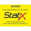 Stat-X Label 'Warning May Operate Automatically'