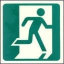 Sign Exit Luminous Running Man Poly Pictograph Small 180mm x 180mm
