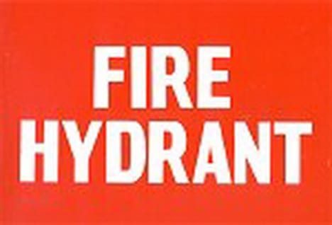 Sign Metal Fire Hydrant Medium 315mm W x 215mm H