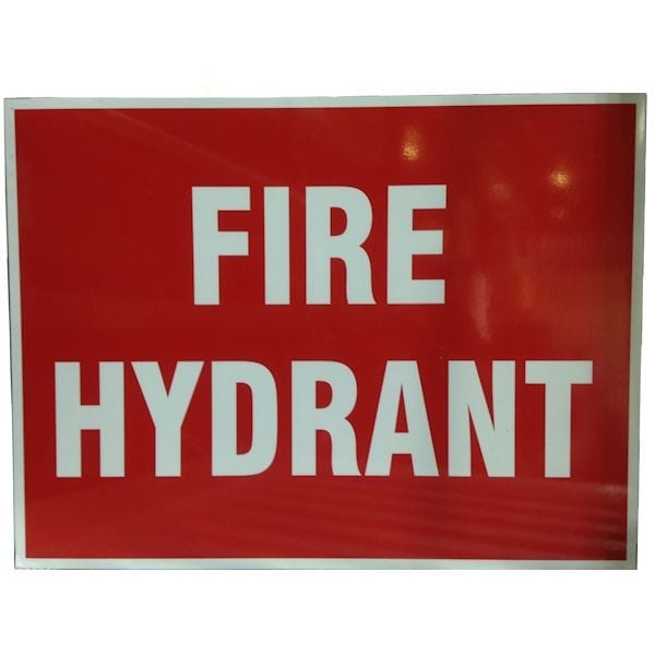 Sign Metal Fire Hydrant XLge 600mm W x 450mm H