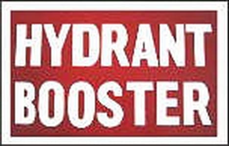 Sign Metal Hydrant Booster 300mm W x 220mm H