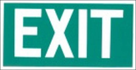 Sign Poly Exit 350mm W x 150mm H