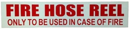 Sign Poly Fire Hose Reel Use Strip Large 440mm W x 95mm H