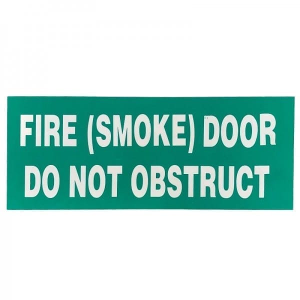 fire smoke door sign