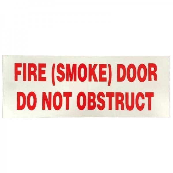 fire smoke door sign