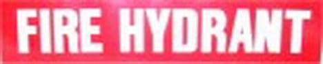 Sign Self Adhesive Fire Hydrant Strip 500mm W x 100mm H