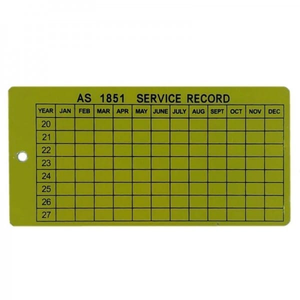 AS1851 service tag