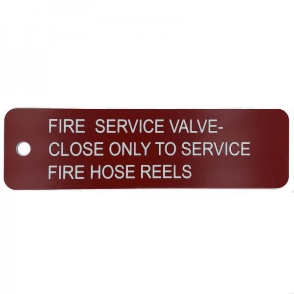 fire valve service tag