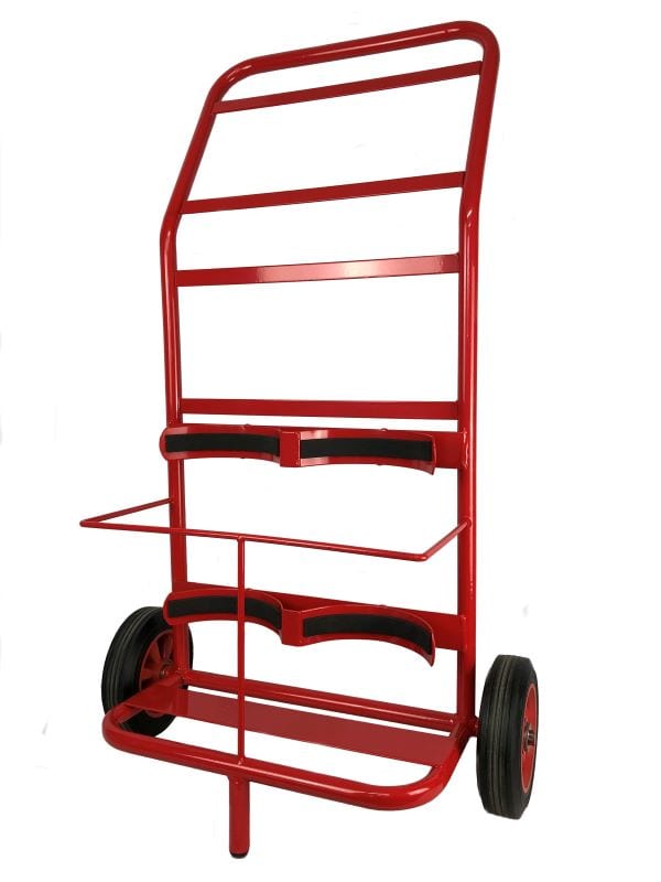 Fire Extinguisher Trolley For 2 Fire Extinguishers
