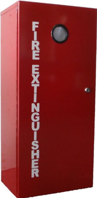 Cabinet Metal Lockable With Key Holder To Suit 9kg Fire Extinguisher No View Panel