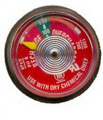 Gauge 690 kPa Dry Chem Air Water Air Foam 30mm Face