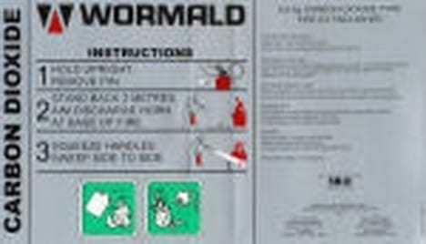 Label CO2 5kg Wormald Genuine