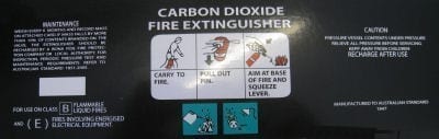 Label CO2 Small 2kg 380mm W x 100mm H