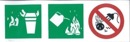 Label Rating Picto AFFF (Foam) 155mm W x 50mm H