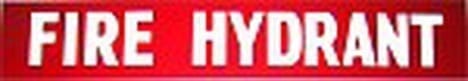 Sign Poly Fire Hydrant Strip 500mm W x 100mm H