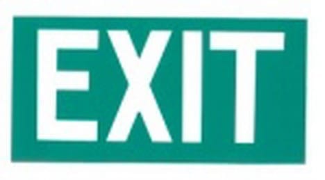 Sign Self Adhesive Exit 285mm W x 140mm H