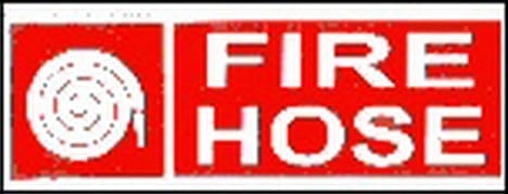 Sign Self Adhesive Fire Hose Strip Pictograph 300mm W x 100mm H