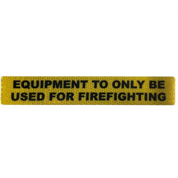 reflective fire fighting sign