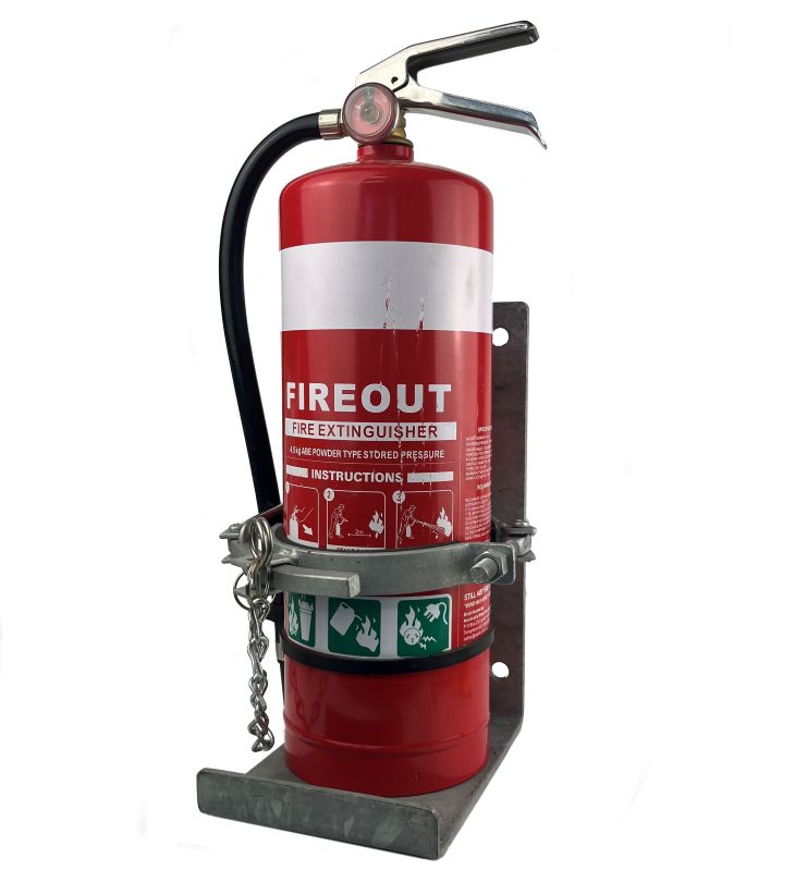 hot dipped galvanised fire extinguisher vehicle bracket